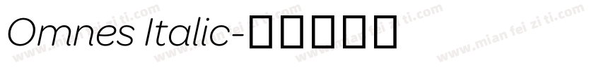 Omnes Italic字体转换